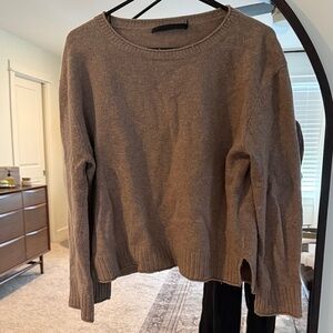 Jenni Kayne Taupe Crew Neck Sweater